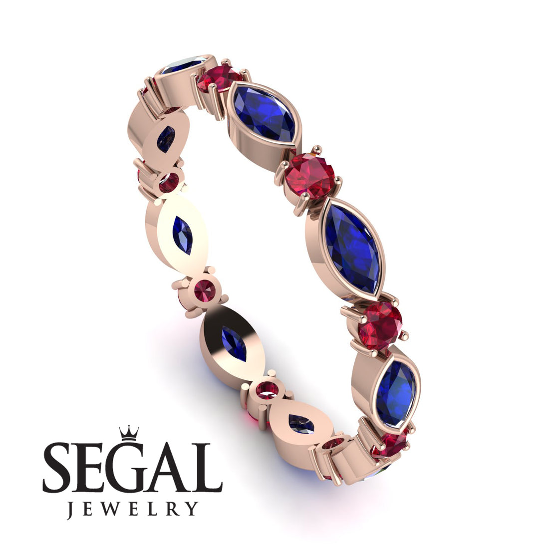 Marquise Sapphire Eternity Band - Cecilia No. 59