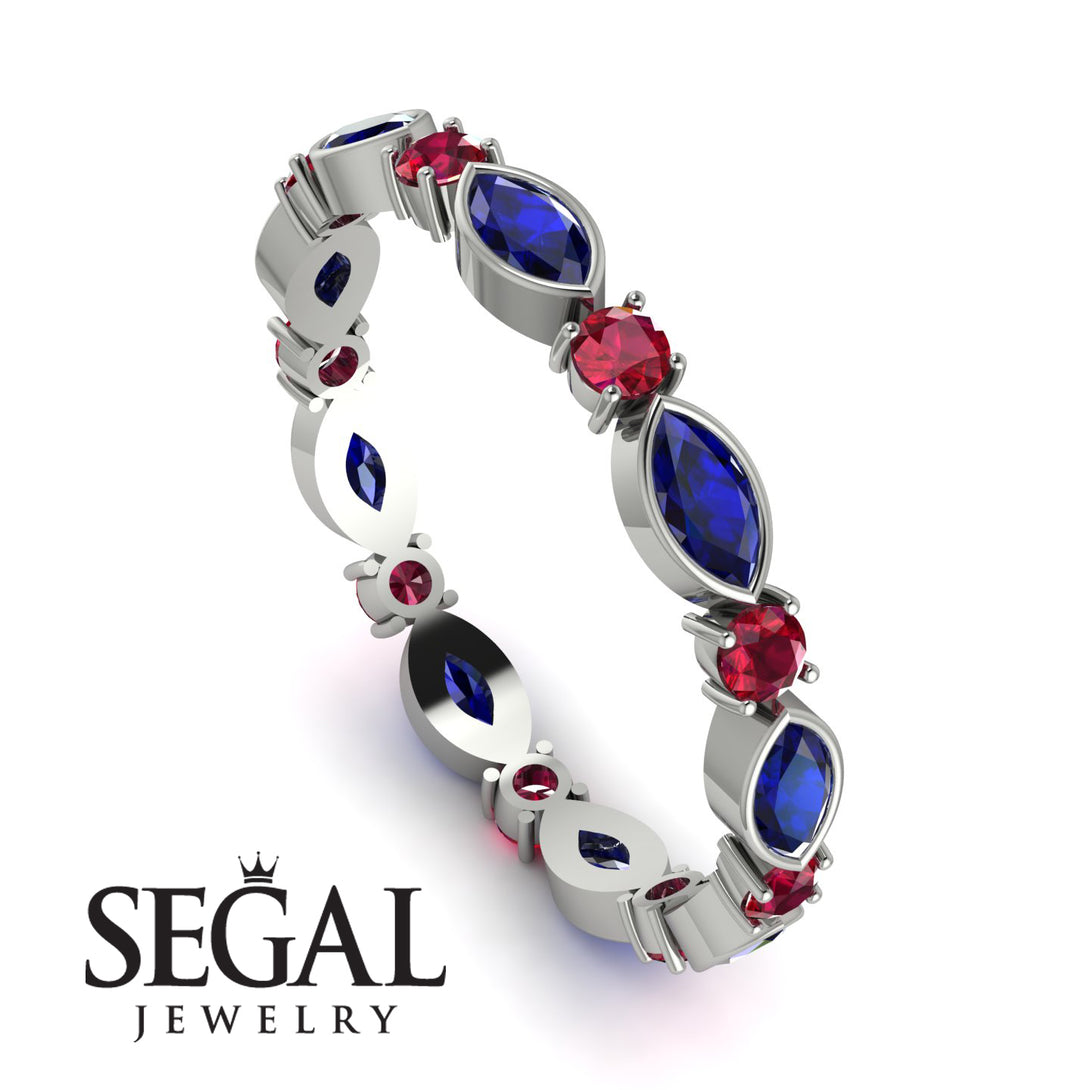 Marquise Sapphire Eternity Band - Cecilia No. 60