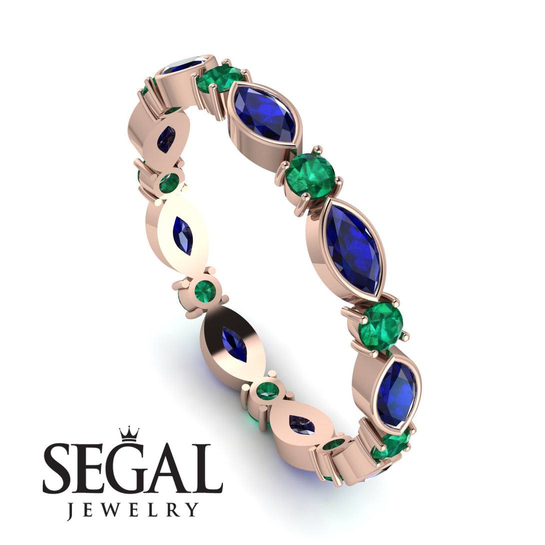 Marquise Sapphire Eternity Band - Cecilia No. 29