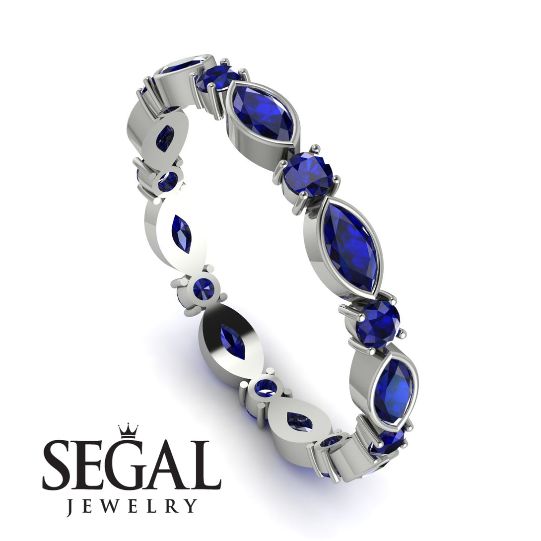 Marquise Sapphire Eternity Band - Cecilia No. 75