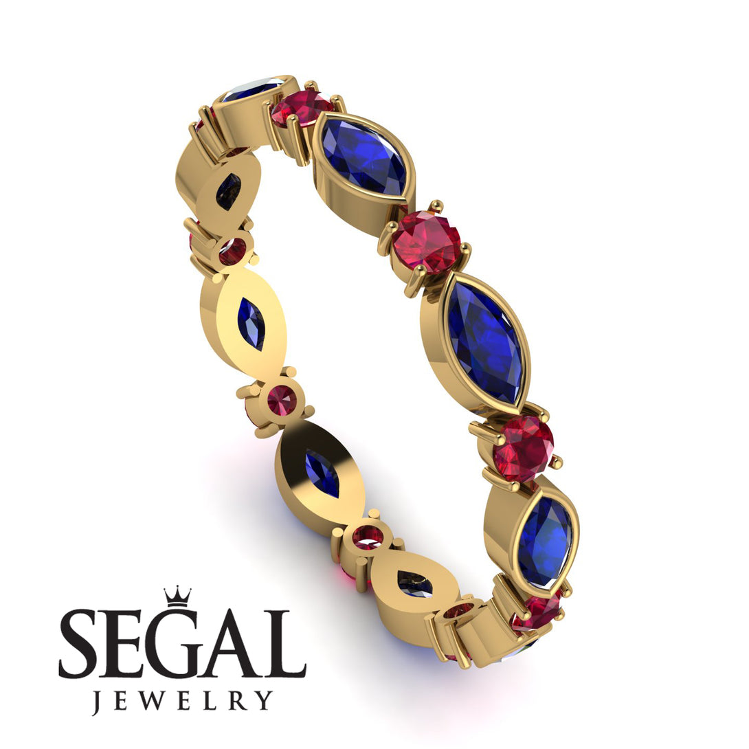 Marquise Sapphire Eternity Band - Cecilia No. 58