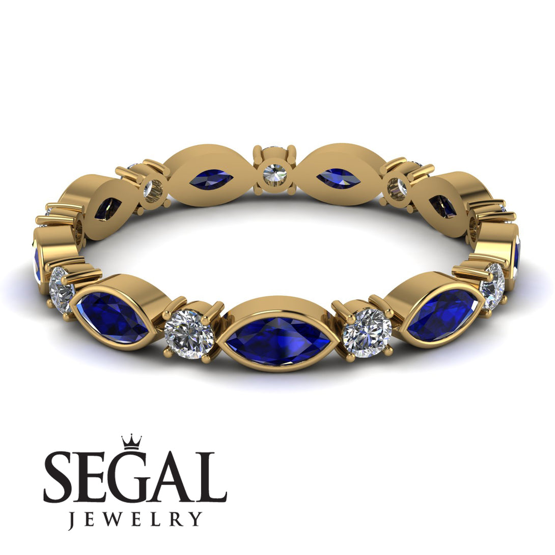 Marquise Sapphire Eternity Band - Cecilia No. 13