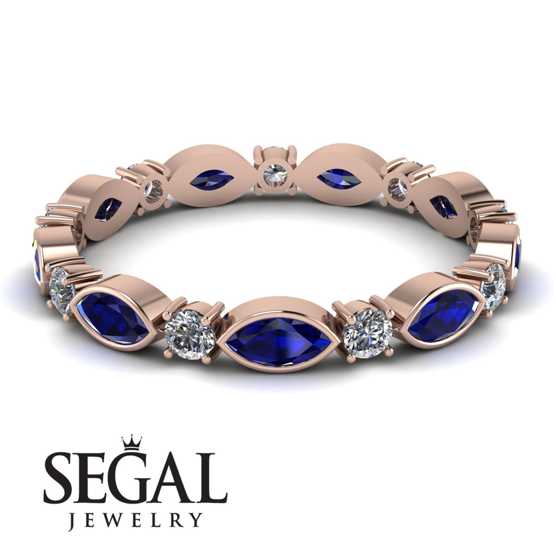 Marquise Sapphire Eternity Band - Cecilia No. 14