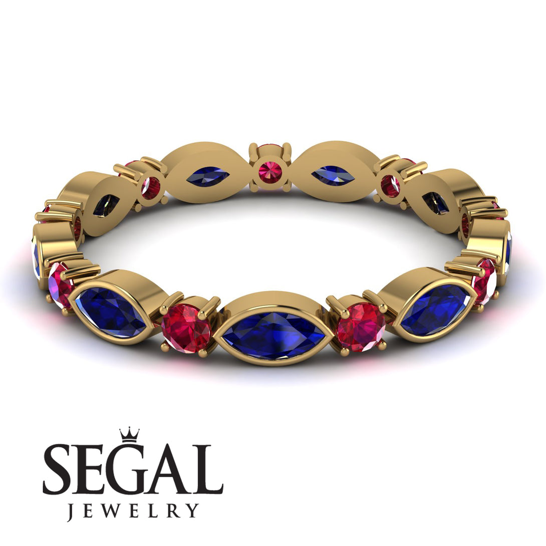 Marquise Sapphire Eternity Band - Cecilia No. 58