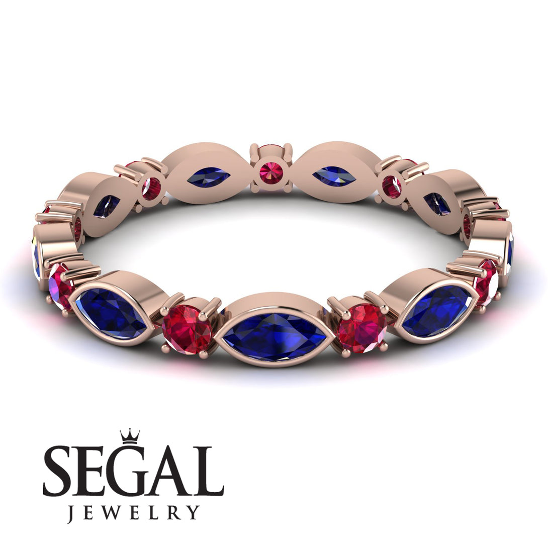 Marquise Sapphire Eternity Band - Cecilia No. 59