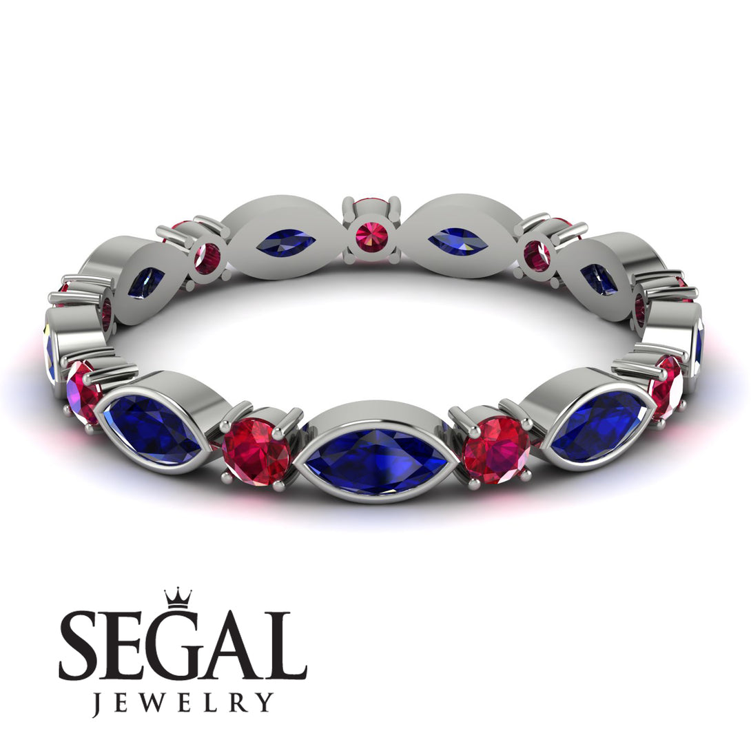 Marquise Sapphire Eternity Band - Cecilia No. 60