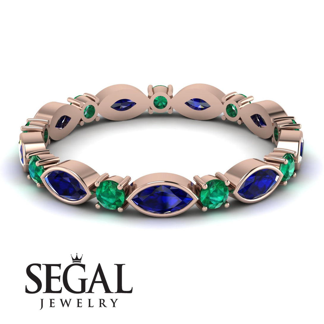 Marquise Sapphire Eternity Band - Cecilia No. 29