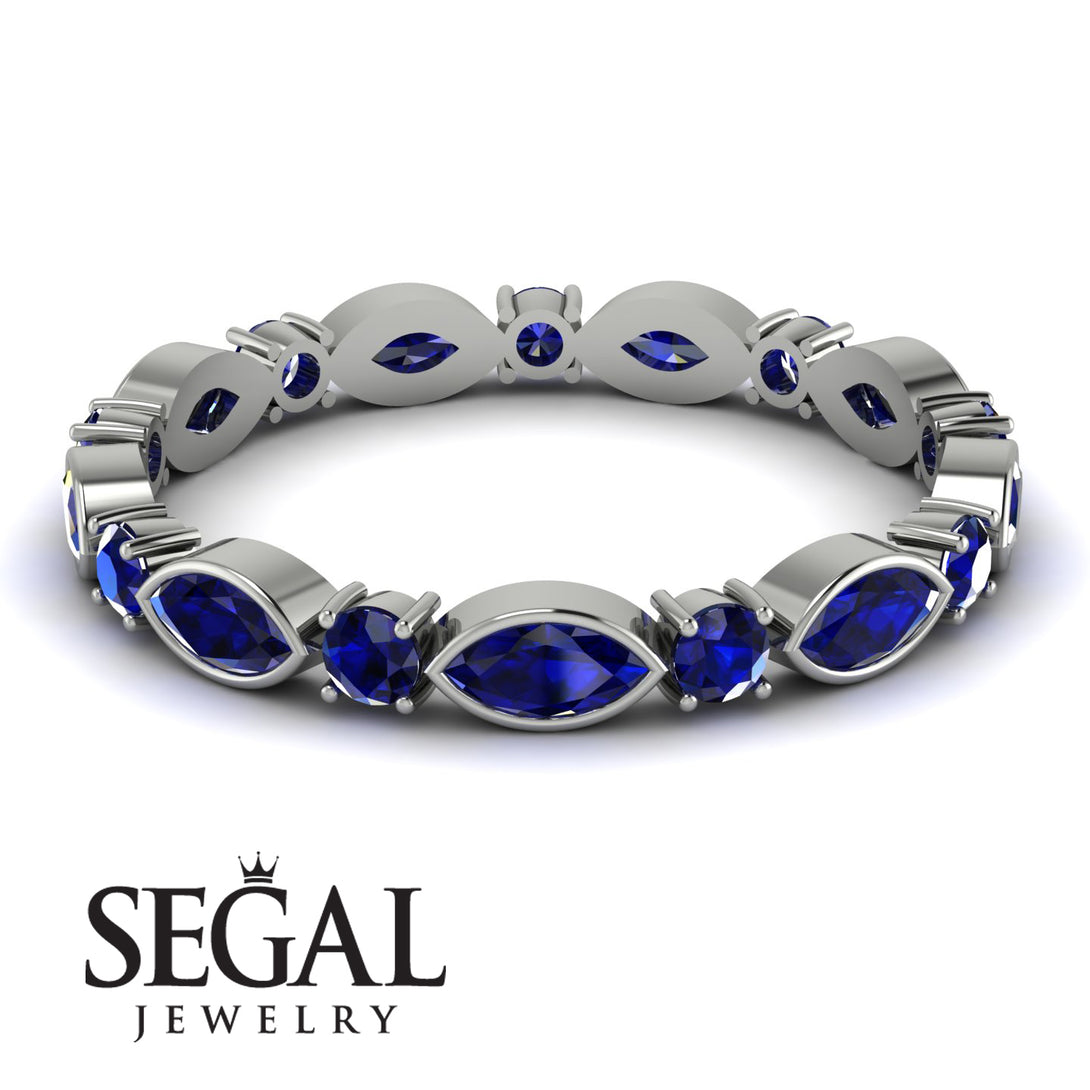 Marquise Sapphire Eternity Band - Cecilia No. 75