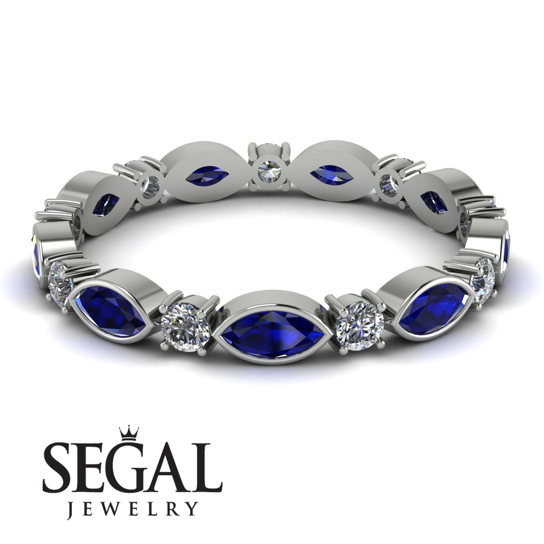 Marquise Sapphire Eternity Band - Cecilia No. 15