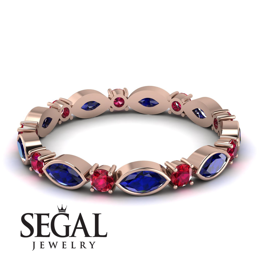 Marquise Sapphire Eternity Band - Cecilia No. 59