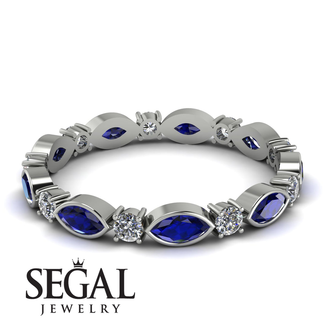 Marquise Sapphire Eternity Band - Cecilia No. 15