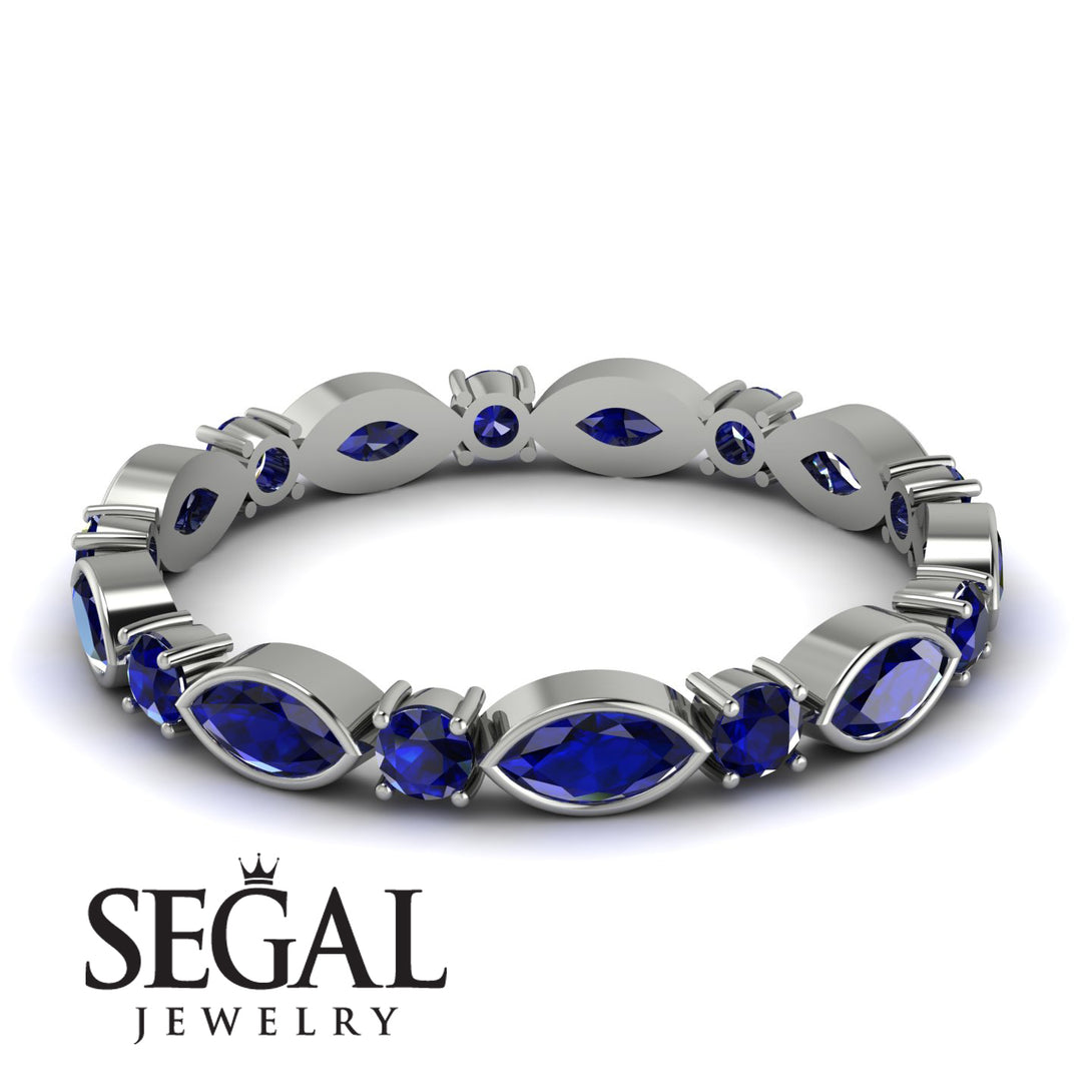 Marquise Sapphire Eternity Band - Cecilia No. 75
