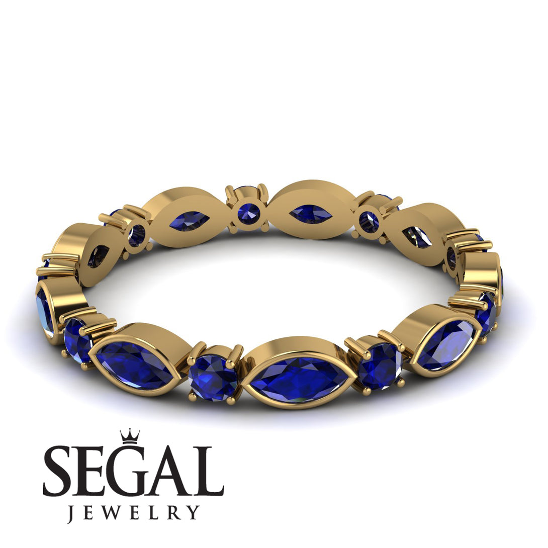 Marquise Sapphire Eternity Band - Cecilia No. 73