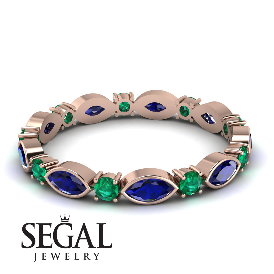 Marquise Sapphire Eternity Band - Cecilia No. 29