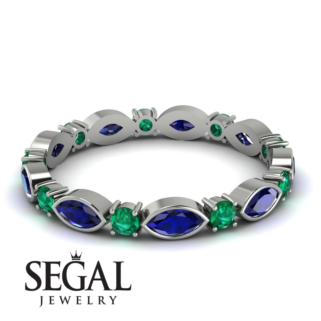 Marquise Sapphire Eternity Band - Cecilia No. 30
