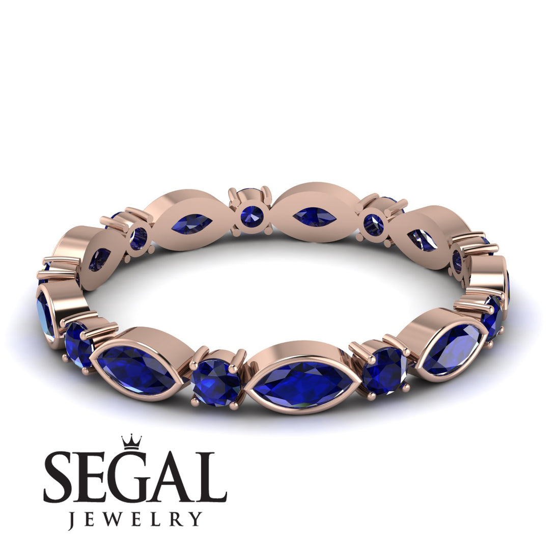 Marquise Sapphire Eternity Band - Cecilia No. 74
