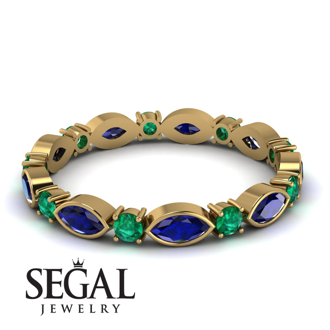 Marquise Sapphire Eternity Band - Cecilia No. 28