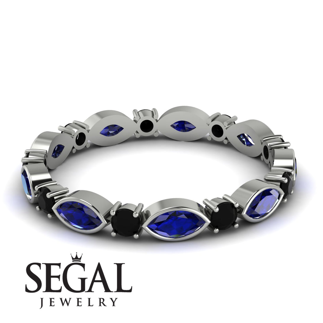 Marquise Sapphire Eternity Band - Cecilia No. 45