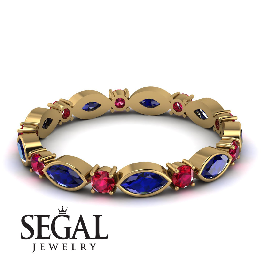 Marquise Sapphire Eternity Band - Cecilia No. 58