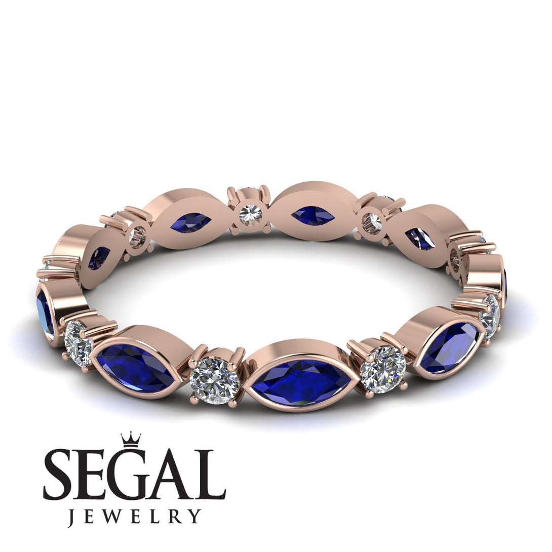 Marquise Sapphire Eternity Band - Cecilia No. 14