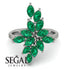 Marquise Shape Emerald Galmorious Ring - Melanie No. 6