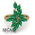 Marquise Shape Emerald Galmorious Ring - Melanie No. 4