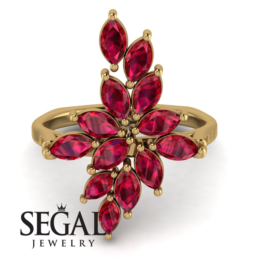 Marquise Shape Ruby Galmorious Ring - Melanie No. 10