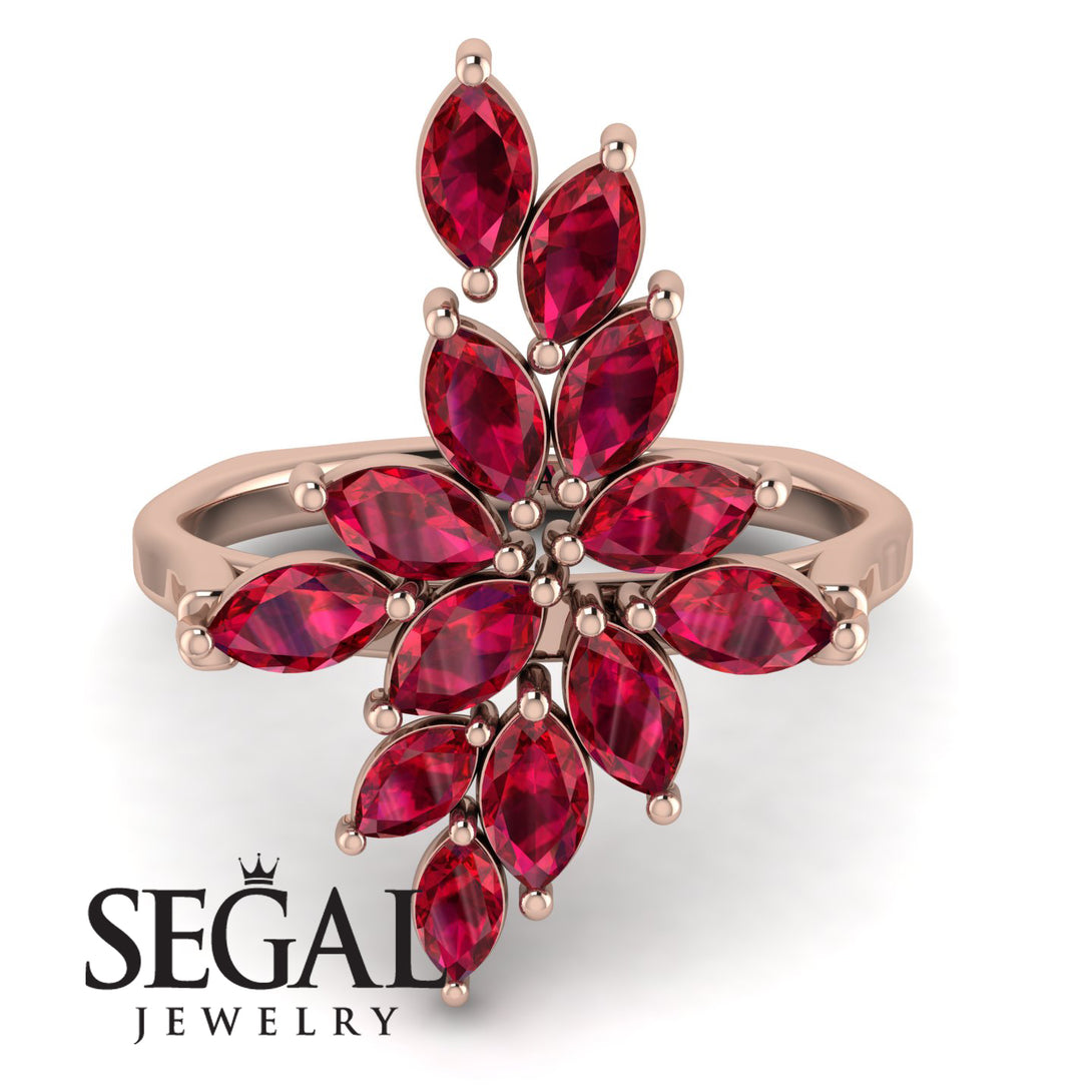 Marquise Shape Ruby Galmorious Ring - Melanie No. 11