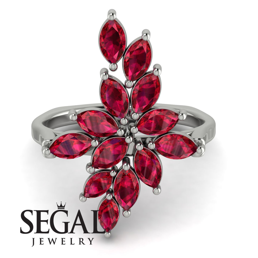 Marquise Shape Ruby Galmorious Ring - Melanie No. 12