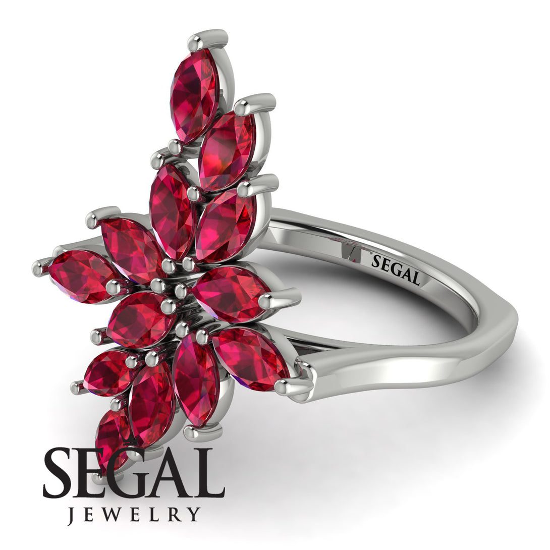 Marquise Shape Ruby Galmorious Ring - Melanie No. 12