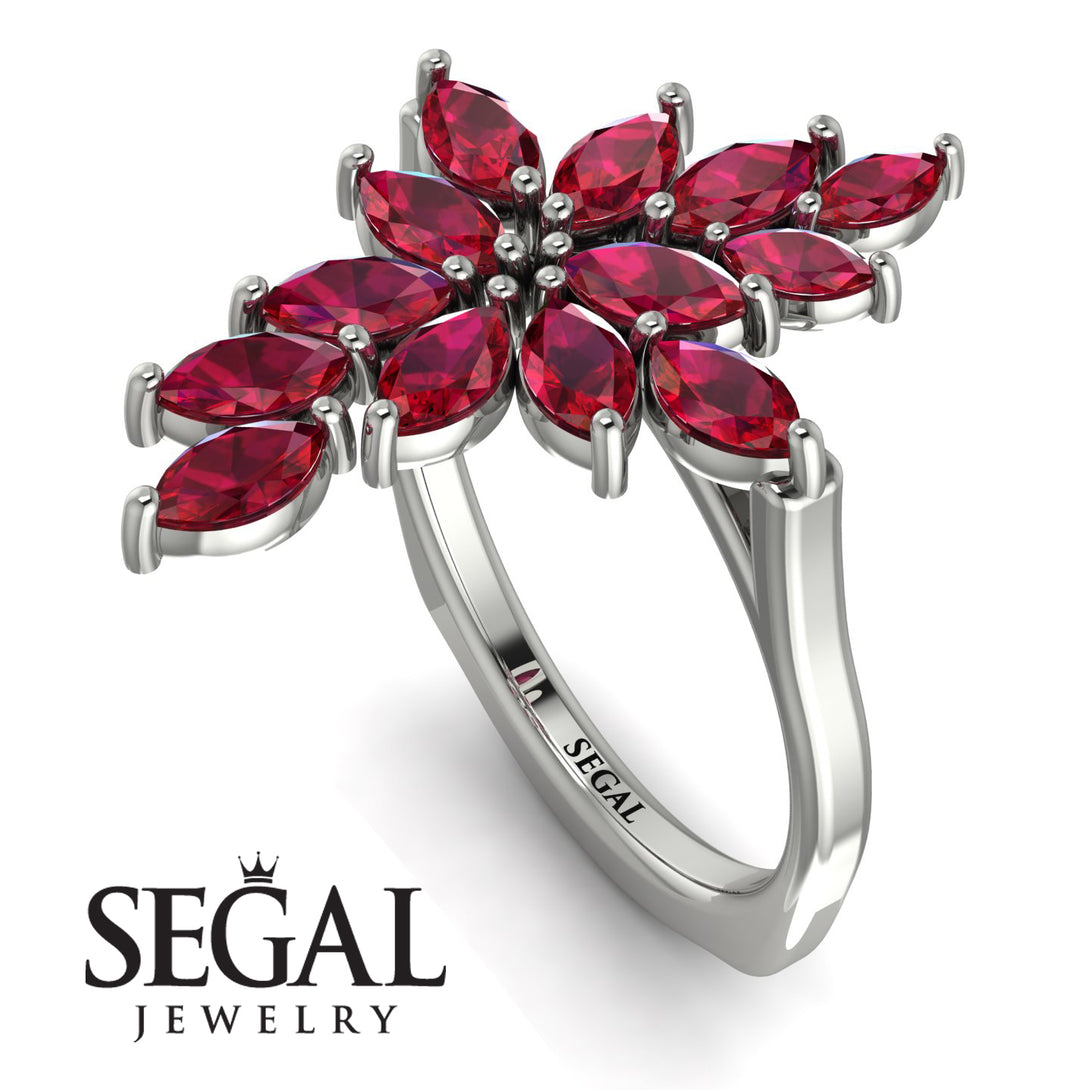 Marquise Shape Ruby Galmorious Ring - Melanie No. 12