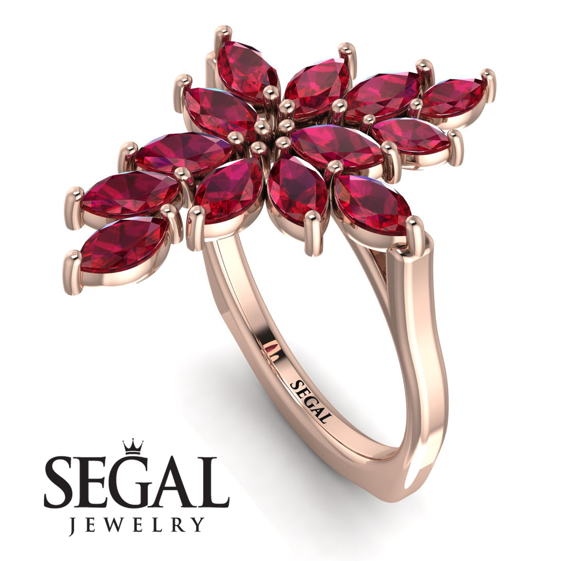 Marquise Shape Ruby Galmorious Ring - Melanie No. 11