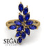 Marquise Shape Sapphire Galmorious Ring - Melanie No. 13