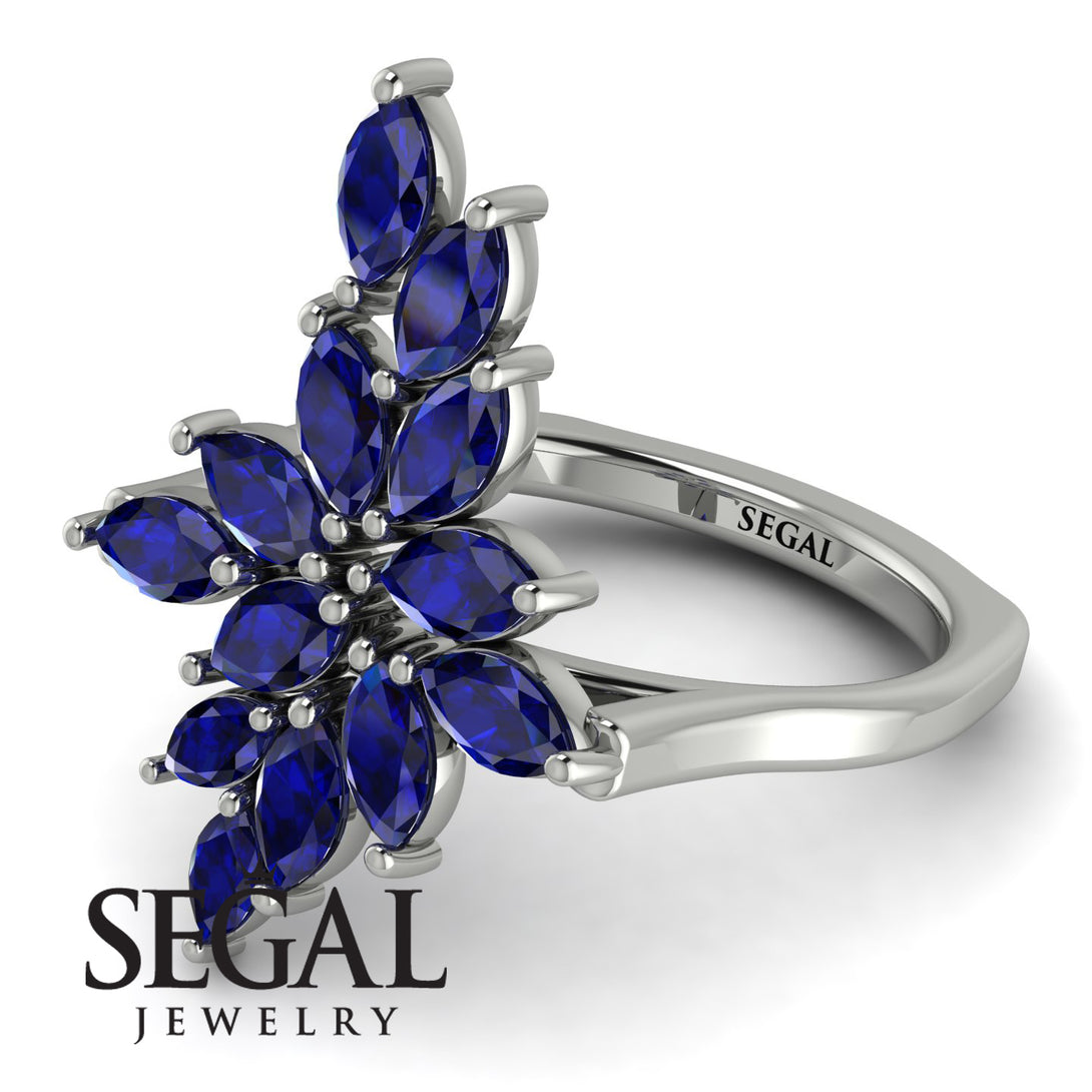 Marquise Shape Sapphire Galmorious Ring - Melanie No. 15