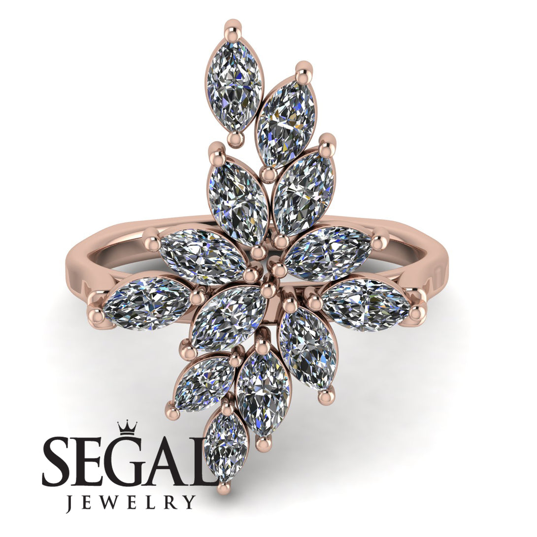 Marquise Shape Diamond Galmorious Ring - Melanie No. 2