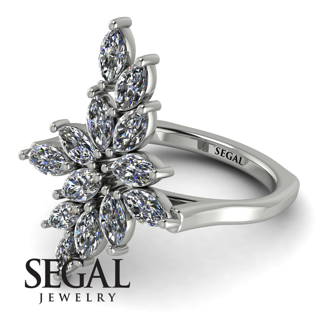 Marquise Shape Diamond Galmorious Ring - Melanie No. 3