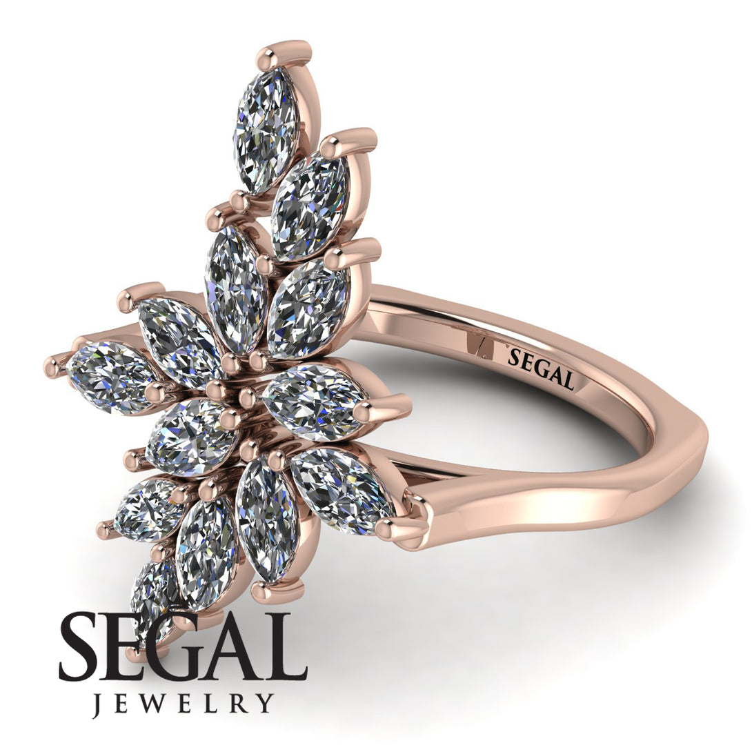 Marquise Shape Diamond Galmorious Ring - Melanie No. 2