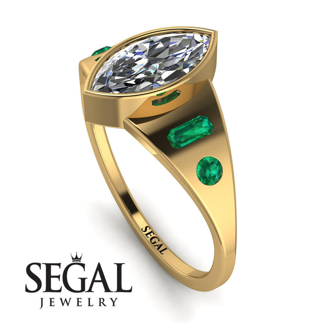 Marquise Bezel Diamond Ring - Juliana No. 16