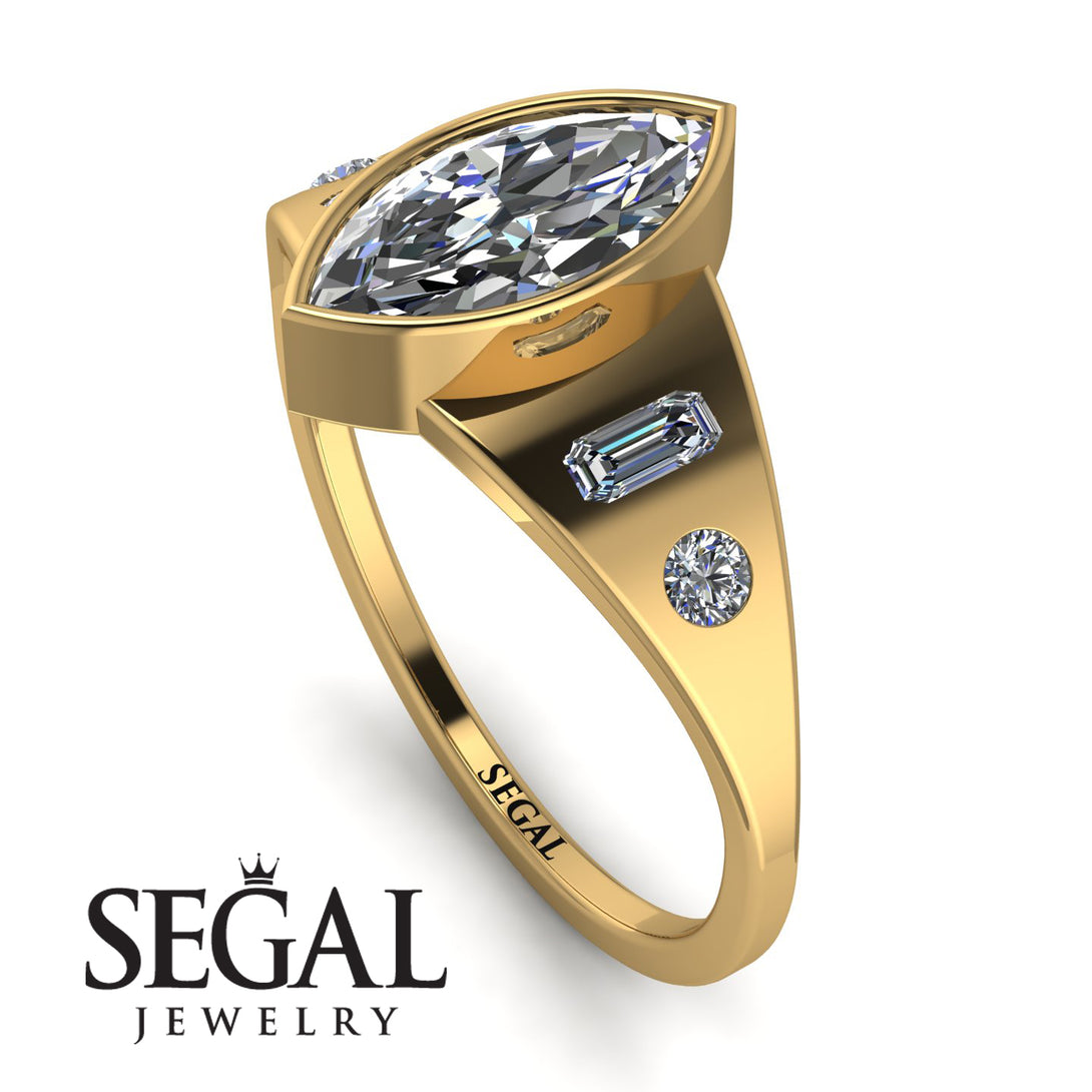 Marquise Bezel Diamond Ring - Juliana No. 1