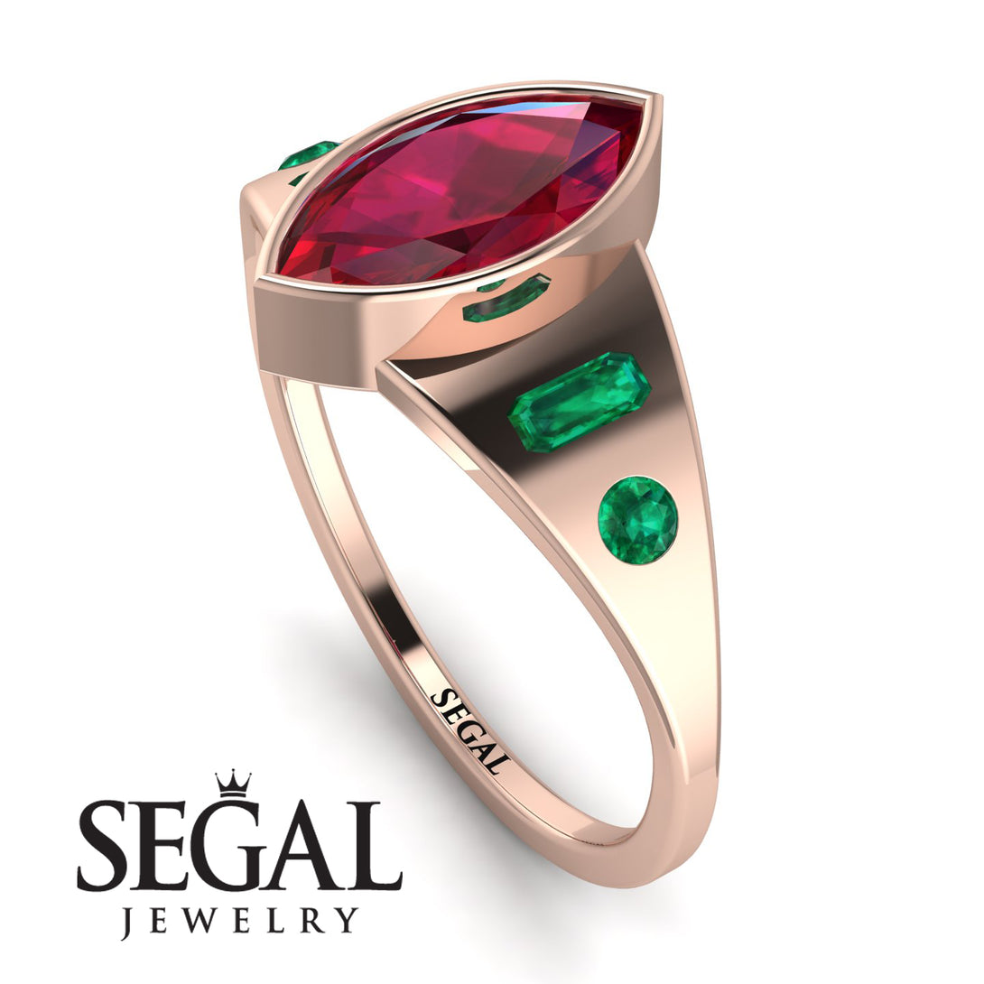 Marquise Bezel Diamond Ring - Juliana No. 26