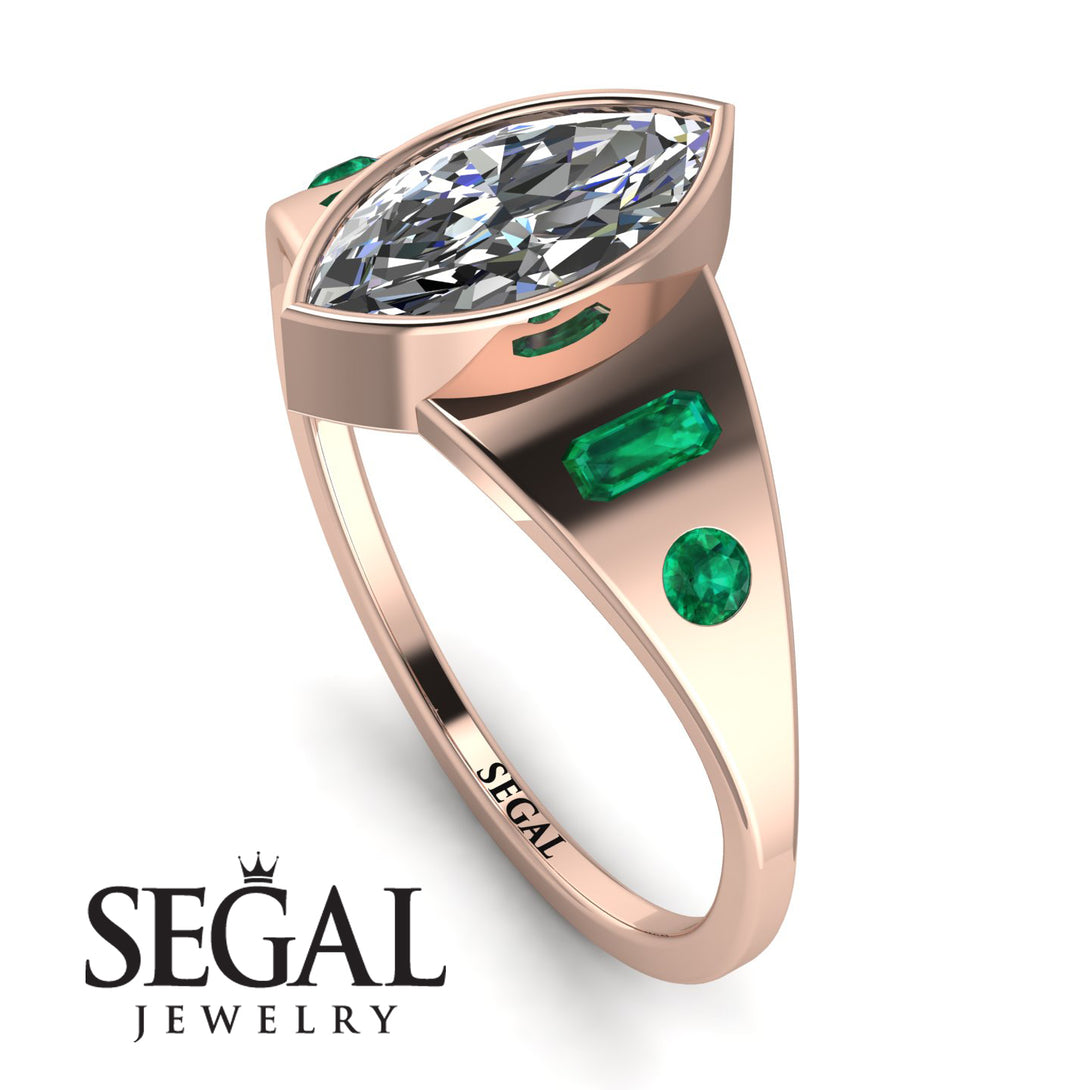 Marquise Bezel Diamond Ring - Juliana No. 17