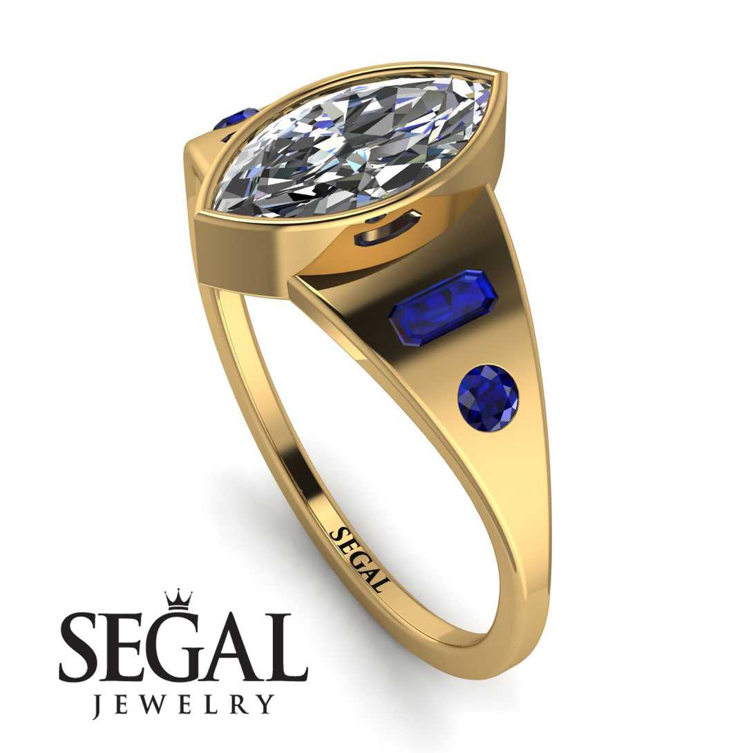 Marquise Bezel Diamond Ring - Juliana No. 61