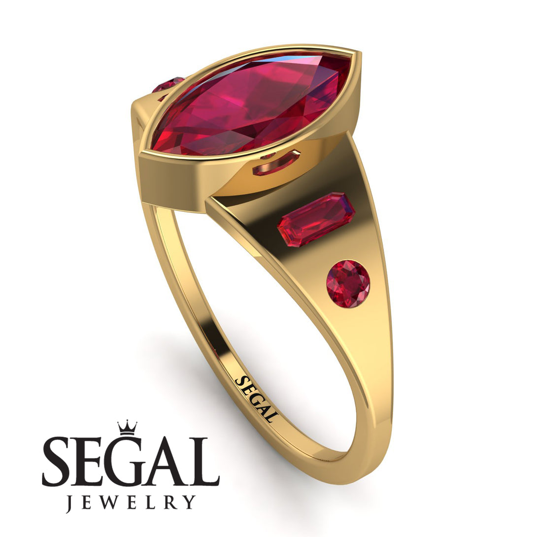 Marquise Bezel Diamond Ring - Juliana No. 55