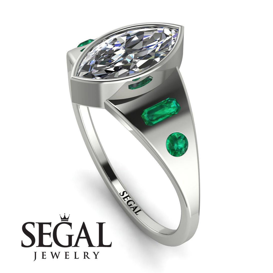 Marquise Bezel Diamond Ring - Juliana No. 18