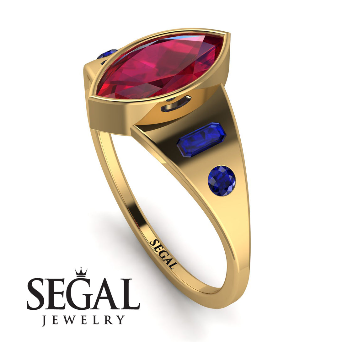 Marquise Bezel Diamond Ring - Juliana No. 70