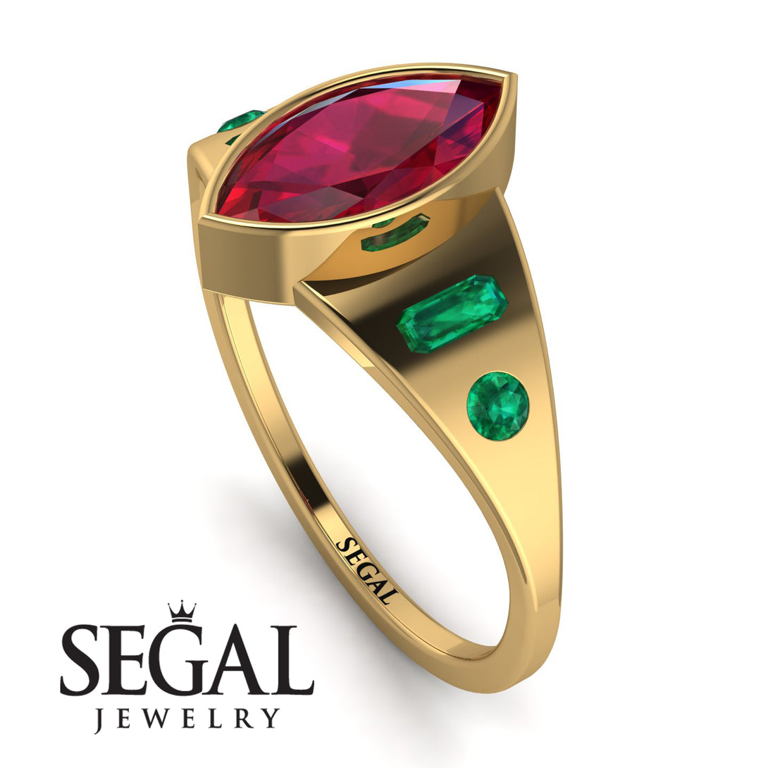 Marquise Bezel Diamond Ring - Juliana No. 25