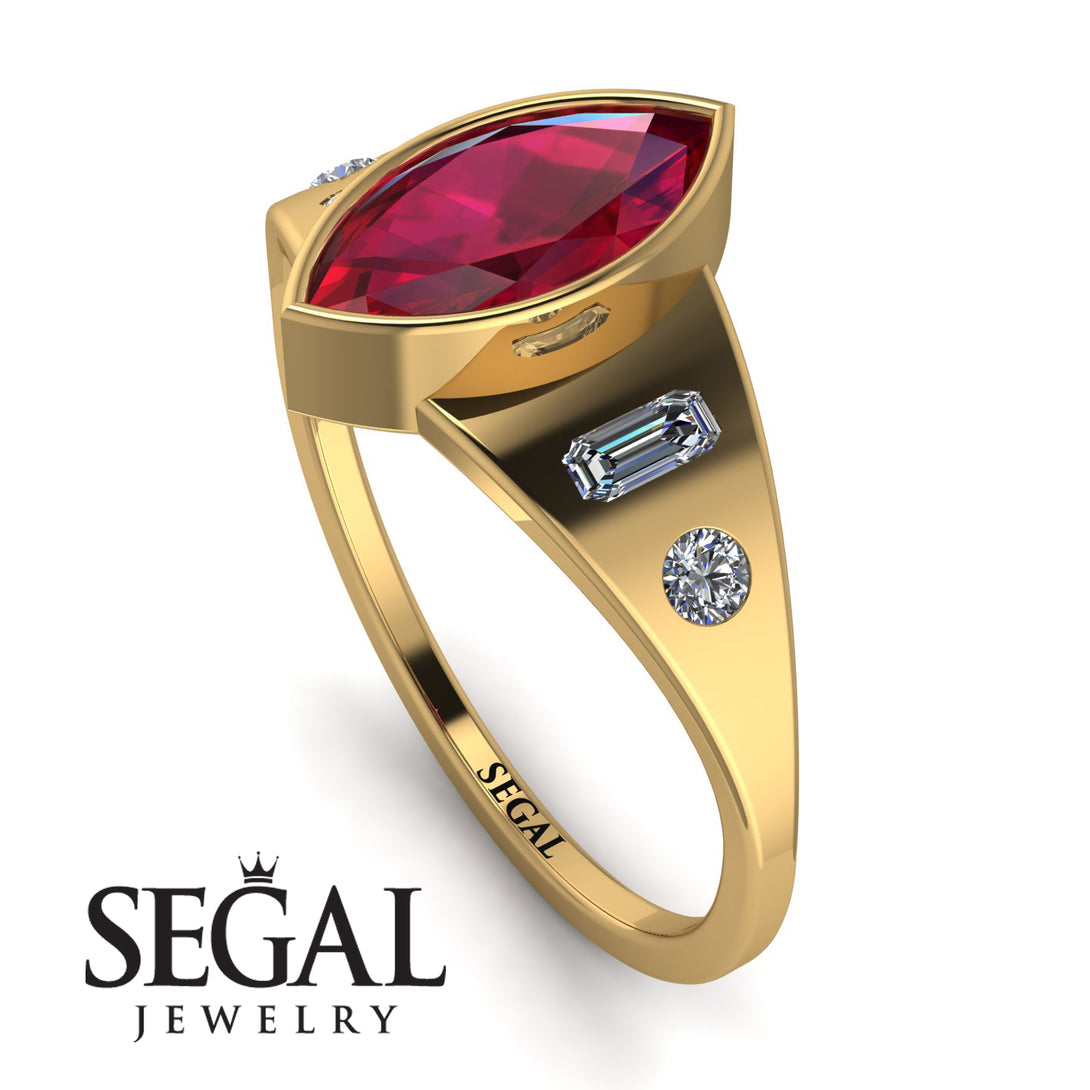 Marquise Bezel Diamond Ring - Juliana No. 10