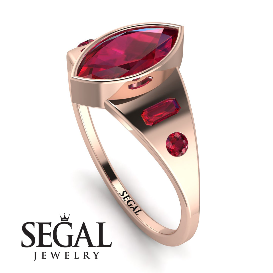 Marquise Bezel Diamond Ring - Juliana No. 56