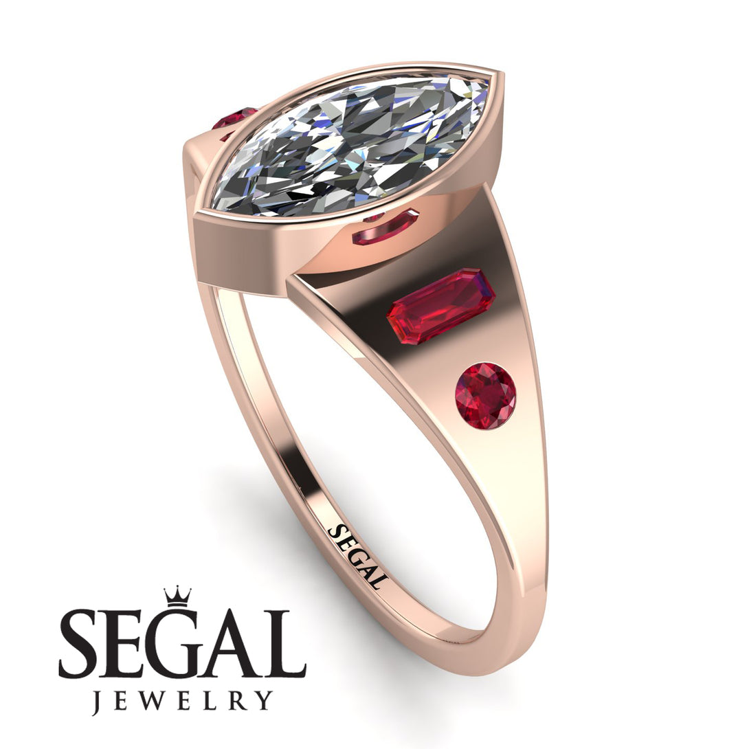 Marquise Bezel Diamond Ring - Juliana No. 47