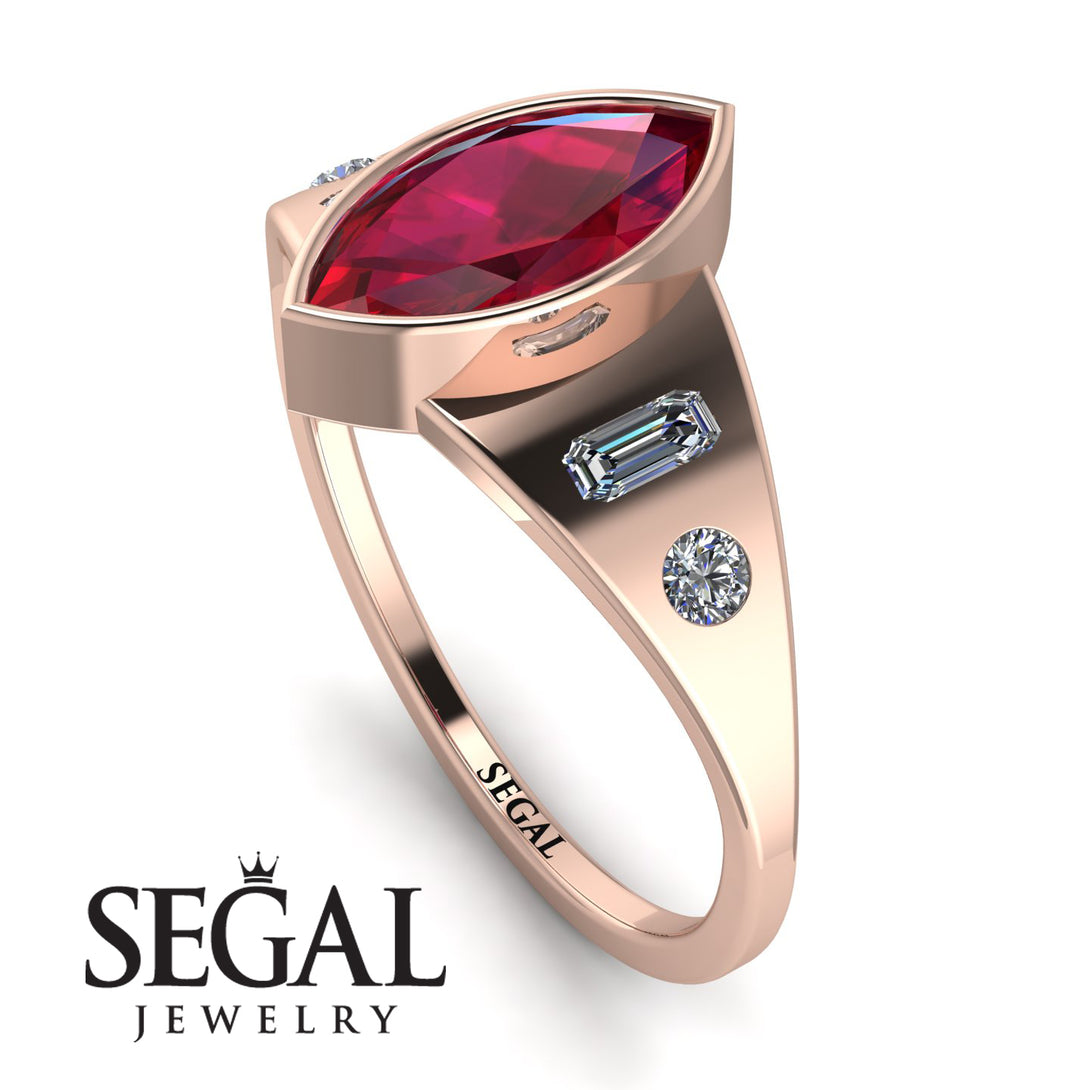 Marquise Bezel Diamond Ring - Juliana No. 11